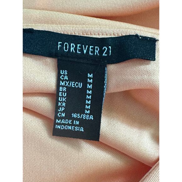 Forever 21 melon orange bodycon mini dress size medium - Picture 3 of 12